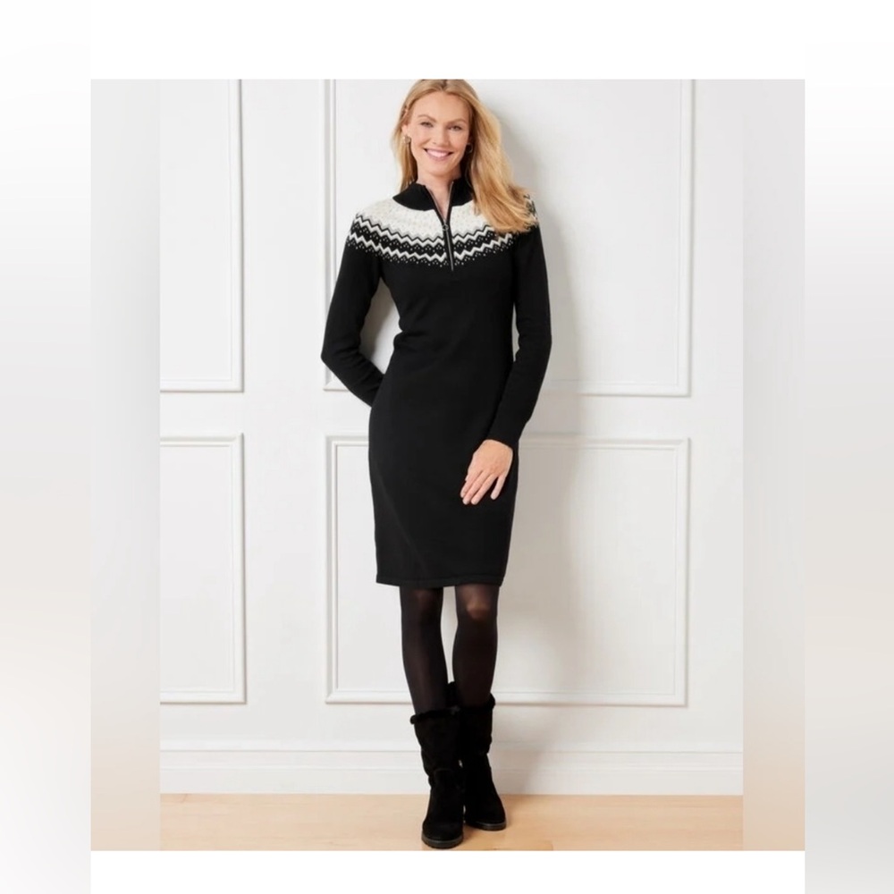 NWT Talbots Fair Isle Sweater Dress